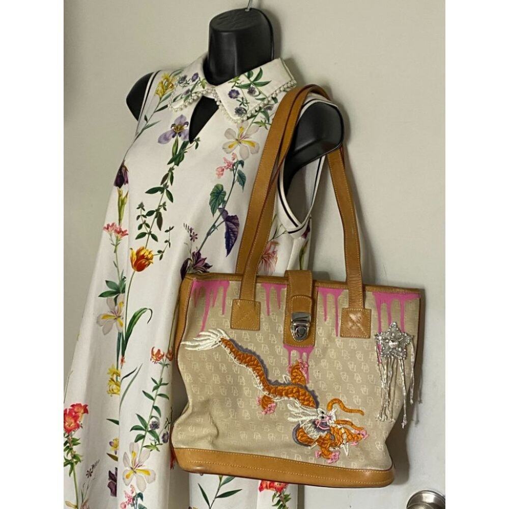 DOONEY & BOURKE Shoulder Tote Bag Customized Tan - Picture 10 of 15